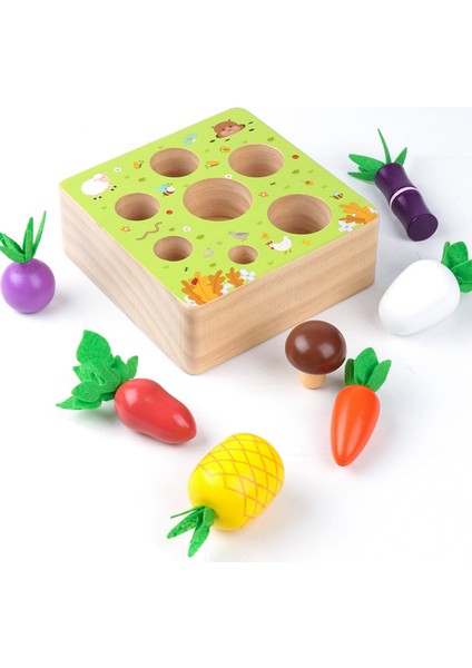 Ahşap Çiftlik Hasat Oyunu Montessori Oyuncakları, 1-2-3 Yaş Erkek ve Kız Çocuklar Için Erken Öğrenme Oyuncakları, Şekil Sıralama Eğitici Oyuncaklar, 7 Boyutta Sebze Veya Meyveler, (Yurt Dışından) fiyatları