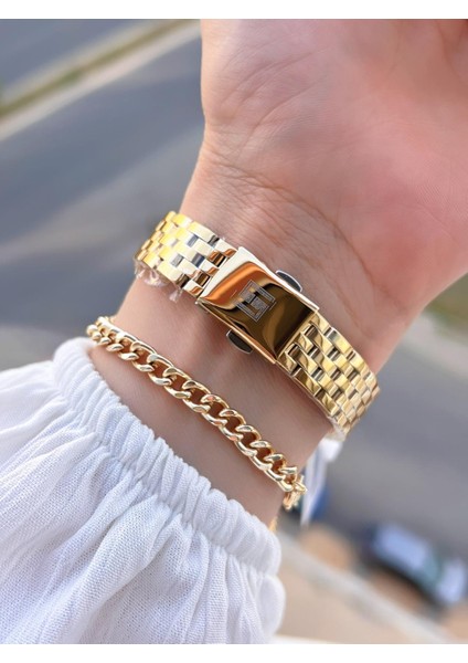 Çelik Kordon 2 Yıl Garantili 30 mt Suya Dayanıklı Kadın Kol Saati+Bileklik HM.B255005S.1 modelleri