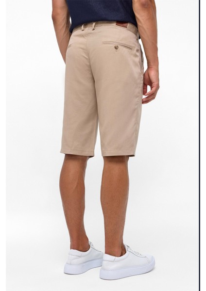 Bej Regular Düz Bermuda Şort indirimleri