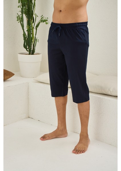 Erkek Ince Tek Alt Çok Rahat Pamuk Kapri Pijama