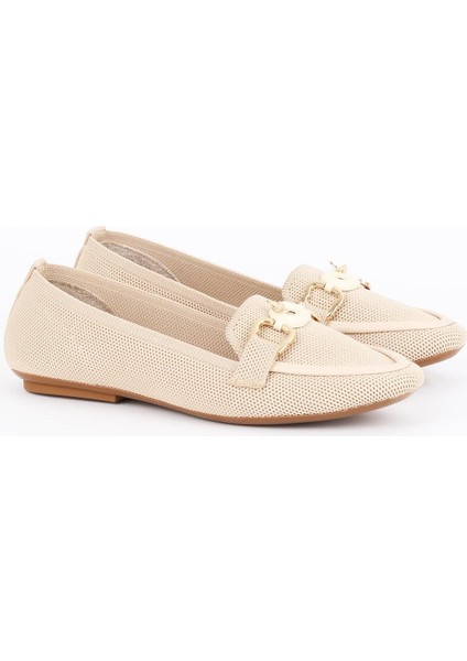 Kadın Bej Triko Günlük Babet - Flexira fiyatları