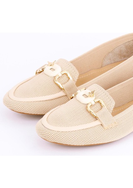 Kadın Bej Triko Günlük Babet - Flexira modelleri