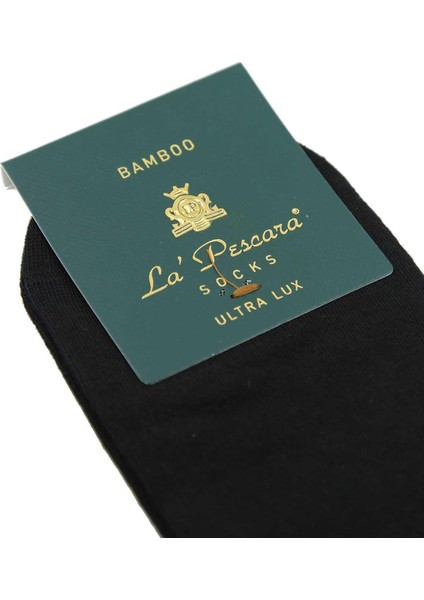 Siyah Düz Ultra Lüks 12'li Bambu Yarım Erkek Çorap CRP347 modelleri