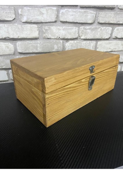 Şık Ahşap Makyaj ve Takı Kutusu, 32 x 18 x 13 Cm, Kahverengi fiyatları