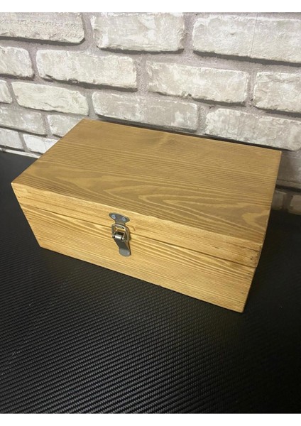 Şık Ahşap Makyaj ve Takı Kutusu, 32 x 18 x 13 Cm, Kahverengi fırsatları