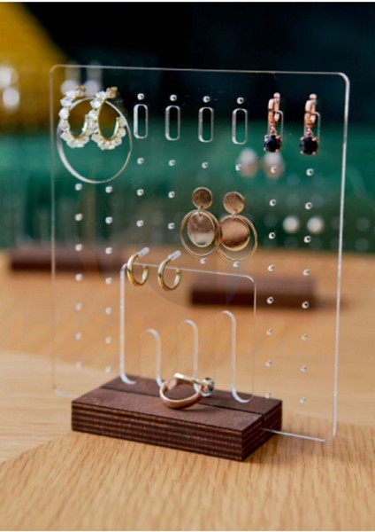 Turuncu Mücevher Standı, Küpe ve Yüzük Sergileme Tutucu