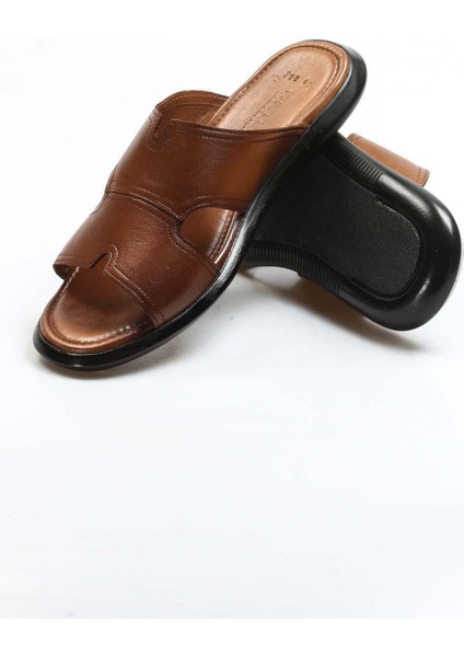 Hakiki Deri Erkek Düz Terlik 018MA798X169 fırsatları