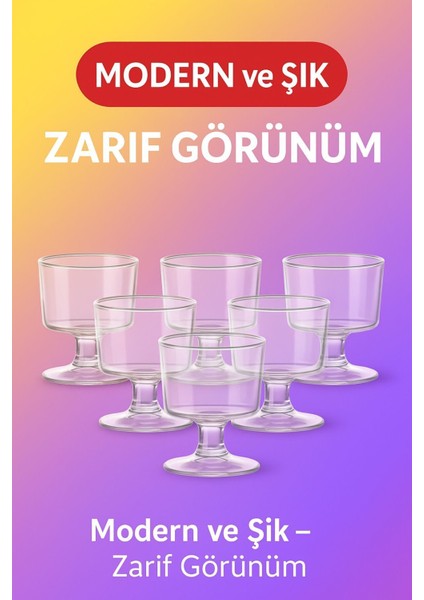 6 Adet Şık Ayaklı 50 ml Tekila & Tatlı Bardağı modelleri