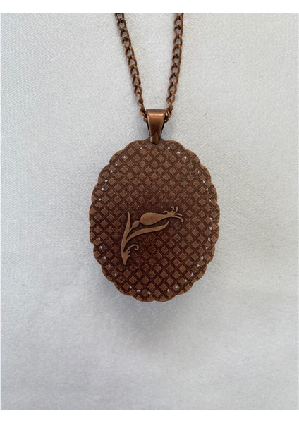 Istanbul Temalı Kanaviçe Kolye Roz Renk Model 2