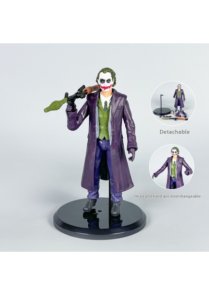Heath Ledger Aksiyon Figürü Joker Modeli Değiştirilebilir Aksesuarlar Kara Şövalye Ayakta Poz Şasi Model Süsler (Yurt Dışından)