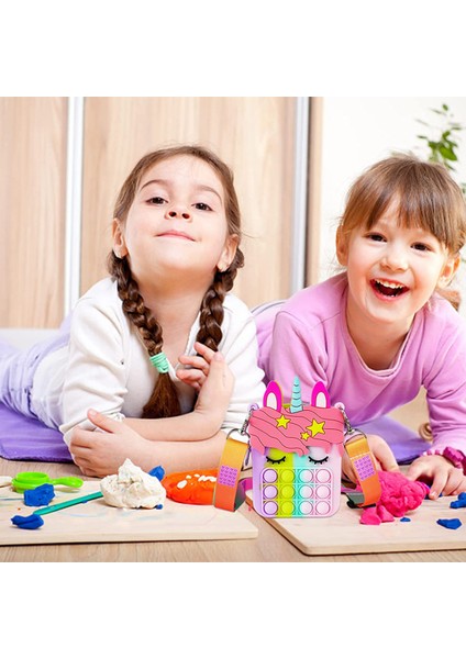 Tek Boynuzlu At Pop Çanta Çanta It Fidget Oyuncak Kız Kabarcık Popitsfidgets Paketi Gökkuşağı Poppit Çocuklar Toplu Duyusal Oyuncak Popets Anksiyete Silikon Hediye 6 (Yurt Dışından) fırsatları