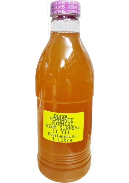 Kırmızı Üzüm Sirkesi Çift Damıtılmış Fermente Edilmiş 1 Litre