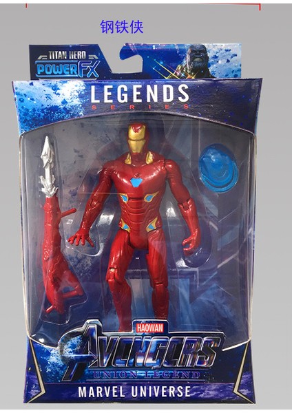Çocuk Erkek Avengers Demir Örümcek Adam Venom Kara Panter Thanos Figürü Aydınlatma Figürü (Yurt Dışından)
