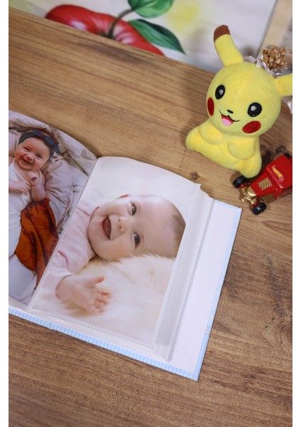 10x15 cm 100’lük Pencereli Bebek Fotoğraf Albümü Mavi modelleri