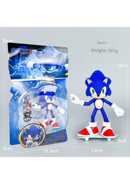 Sonict El Kuklası Anime Bebek Süsler Süslemeler (Yurt Dışından)