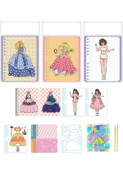Dıy Boyama Etiketi Dıy Sticker Etkinlik Kitapları Doğum Günü Hediyesi 3+ (Yurt Dışından)