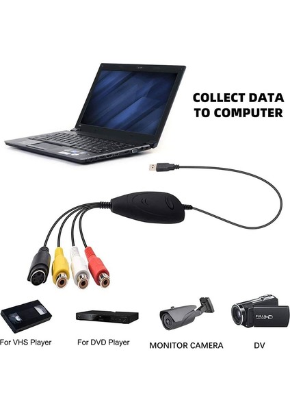 USB 2.0 Video Capture Kart Vhs, Hi8 Video Kasetleri Bilgisayara Aktarma indirimleri