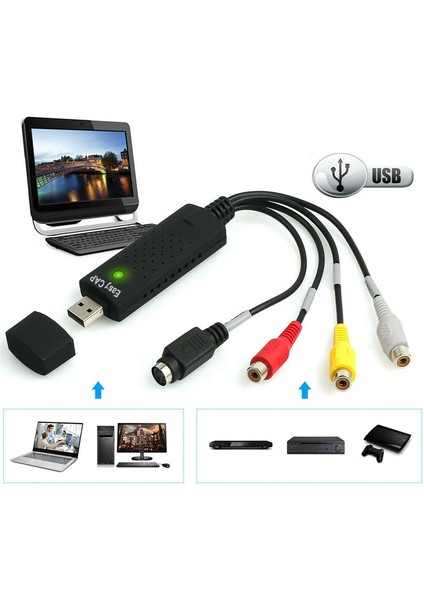 USB 2.0 Capture Kart Audio Video Dönüştürücü Eski Video Kasetlerini Pc Ye Aktarma modelleri