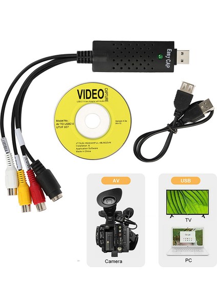 USB 2.0 Capture Kart Audio Video Dönüştürücü Eski Video Kasetlerini Pc Ye Aktarma indirimleri