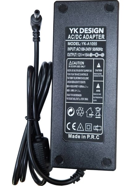 12V 15A Standart Uç L Tipi 90 Derece Adaptör Ac-Dc 12V 15A Adaptör