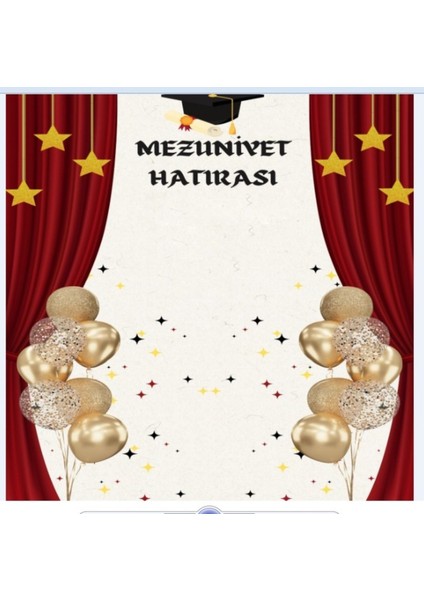 Mezun Oluyorum Mezuniyet Hatırası ,okul Etkinlik,okul Kumaş Pano 150X200