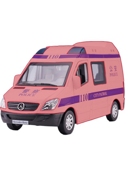 Mercedes Kamu Güvenlik Arabası 1/32 Erkek Ses ve Işık Alaşımlı Araba Modeli Oyuncak (Yurt Dışından)