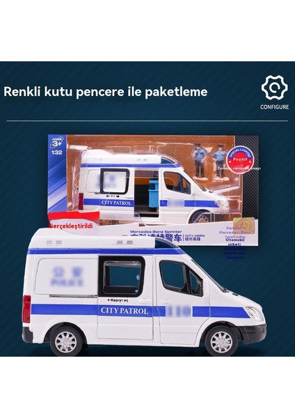 Mercedes Kamu Güvenlik Arabası 1/32 Erkek Ses ve Işık Alaşımlı Araba Modeli Oyuncak (Yurt Dışından) indirimleri
