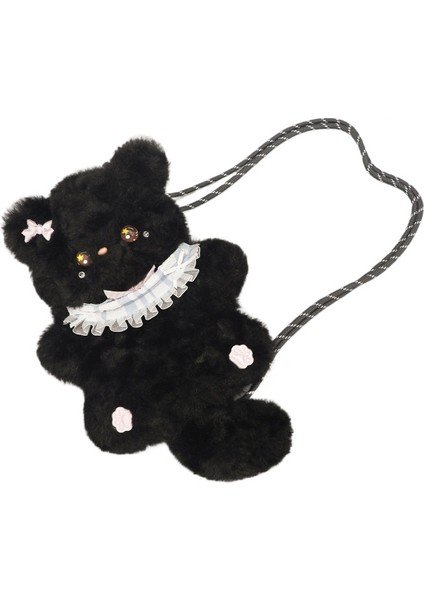 Peluş Kedi Bebek Omuz Çantası (Yurt Dışından)