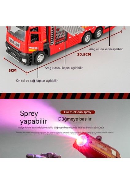 Su Püskürtme ve Sis Itfaiye Aracı Alaşımlı Araba Modeli Oyuncak (Yurt Dışından) fiyatları