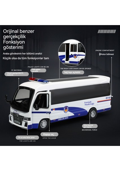 Ekmek Polis Arabası 1/32 Ses ve Işık Alaşımlı Araba Modeli Oyuncak (Yurt Dışından) fiyatları