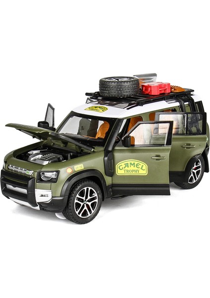 Alaşım Araba Modeli 1:22 Land Rover Guard Deve Kupası Ses ve Işık Geri Dönüş Oyuncak Süsleri (Yurt Dışından)