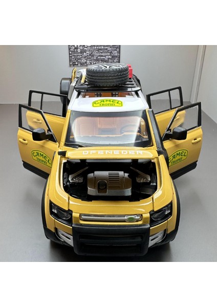 Alaşım Araba Modeli 1:22 Land Rover Guard Deve Kupası Ses ve Işık Geri Dönüş Oyuncak Süsleri (Yurt Dışından) fırsatları