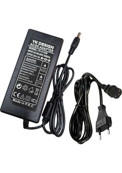 24V 3A Standart Uç Çapı 5.5mm*2.5mm Ac-Dc 24 Volt 3 Amper Adaptör indirimleri