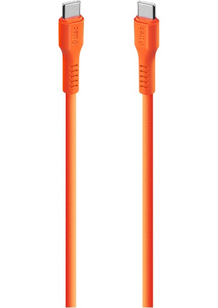 Usb-C - Usb-C 120CM 60W Pd/qc Hızlı Şarj/data Kablosu Neon Turuncu 2DK59NT