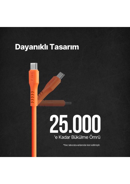 Usb-C - Usb-C 120CM 60W Pd/qc Hızlı Şarj/data Kablosu Neon Turuncu 2DK59NT fiyatları