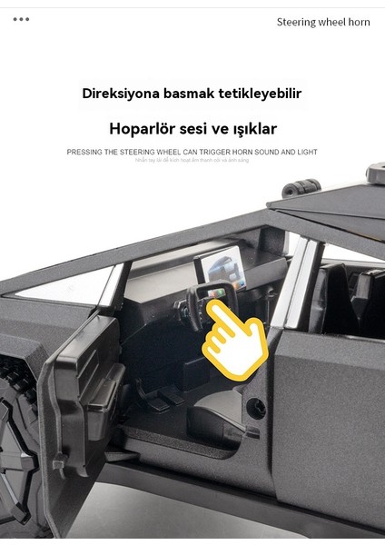1:24 Tesla Pikap Kamp Karavan Oyuncak Araba Modeli (Yurt Dışından) modelleri