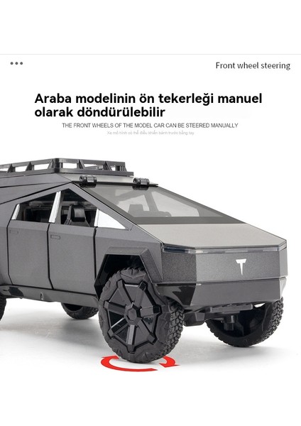 1:24 Tesla Pikap Kamp Karavan Oyuncak Araba Modeli (Yurt Dışından) fırsatları