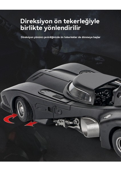 1:24 Sprey Ses ve Işık Oyuncak Araba Süsleri ile Yarasa Arabası (Yurt Dışından) indirimleri