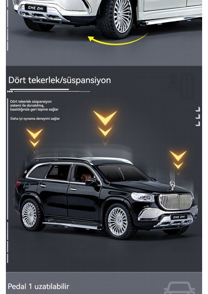 1:24 Maybach GLS600 Buggy Ses ve Işık Oyuncak Araba (Yurt Dışından) fiyatları