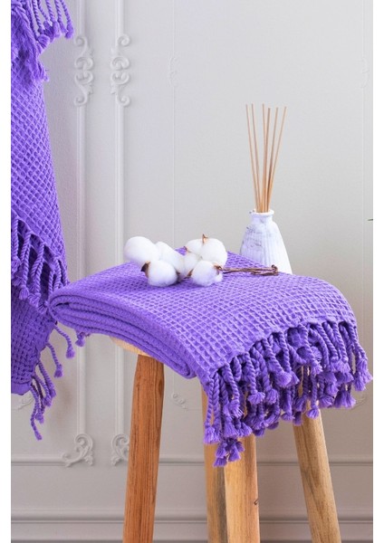 Lüks Plaj Havlusu Peştemal, Waffle Dokuma, 100% Pamuk, Çabuk Kuruyan, Yüksek Kaliteli Plaj Havluları