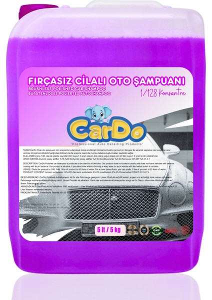 Cardo Premium Snow Foam Fırçasız Cilalı Oto Köpük Şampuanı 1/128 Konsantre Uyumlu