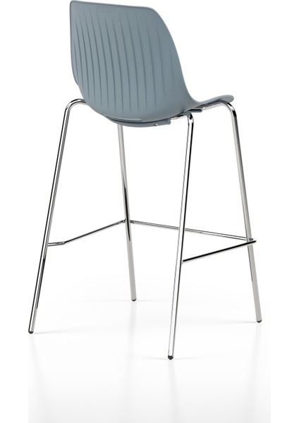 Surf Bar Sandalyesi, Krom Ayak & Mavi modelleri