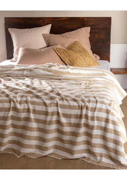 Aviral Çift Kişilik Pamuklu Yatak Örtüsü - Bej fiyatları