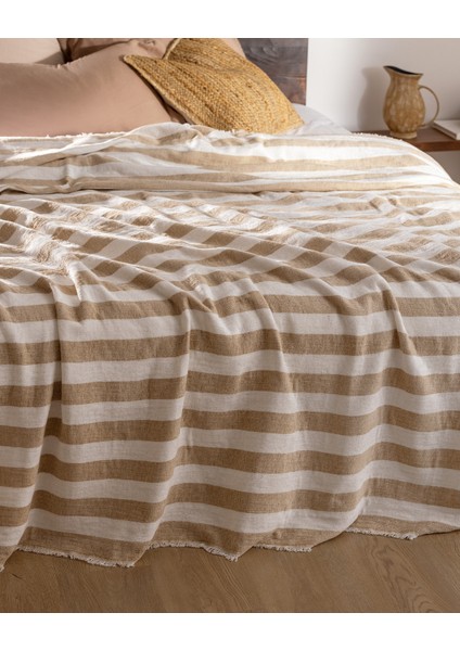 Aviral Çift Kişilik Pamuklu Yatak Örtüsü - Bej modelleri