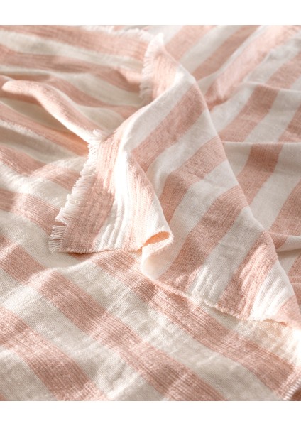 Aviral Çift Kişilik Pamuklu Yatak Örtüsü - Pudra