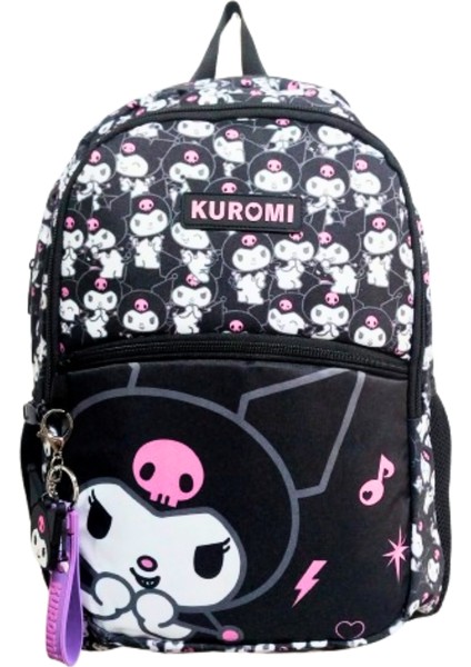 Kuromi Li 3 Bölmeli Ilk Okul Çantası Siyah Model