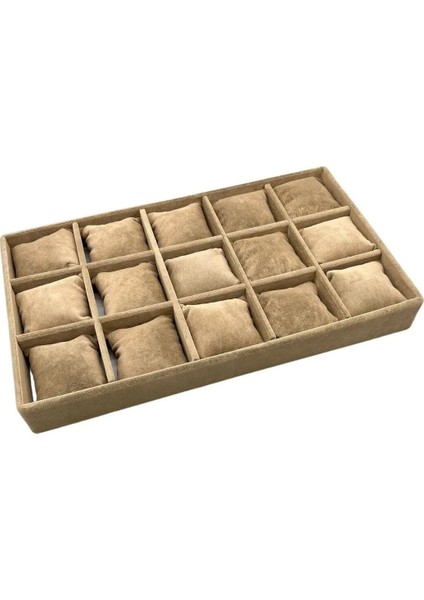 Yumuşak Süet Kumaşlı 15 Yastıklı Çekmeceli Takı Saklama Kutusu modelleri