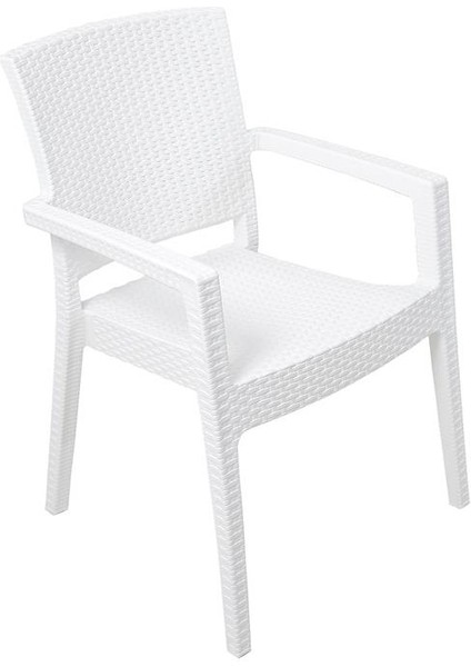 Zeus Rattan Koltuk (4 Adet) Beyaz