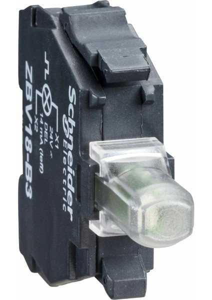 Electric Zbvm3 Başlık Ø22 Entegre LED 230...240V Için Yeşil Işık Bloğu