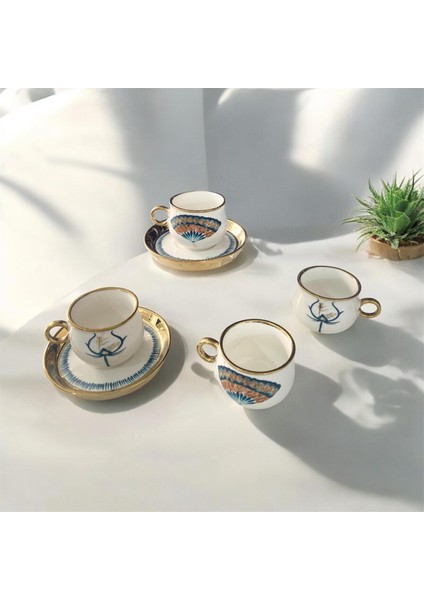 Porselen Kahve Fincan Seti 6lı